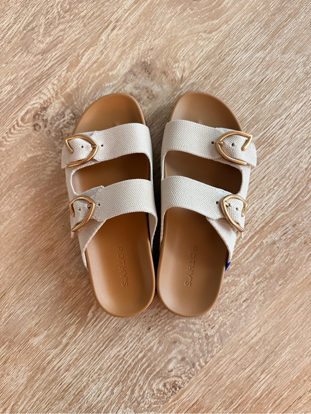 Rothy's Cream Buckle Slide
